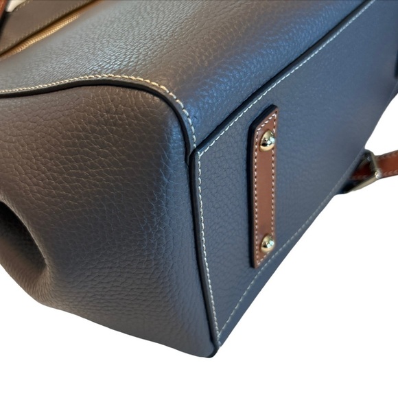 Dooney & Bourke Pebble Leather Zip Satchel Shoulder Bag Large - Picture 7 of 16